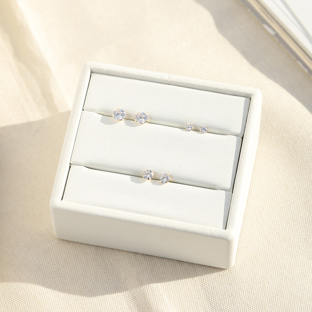 폴브리알 14K 큐빅 기본 귀걸이 PTGE0076 3mm 4mm 5mm - 상세 이미지 2