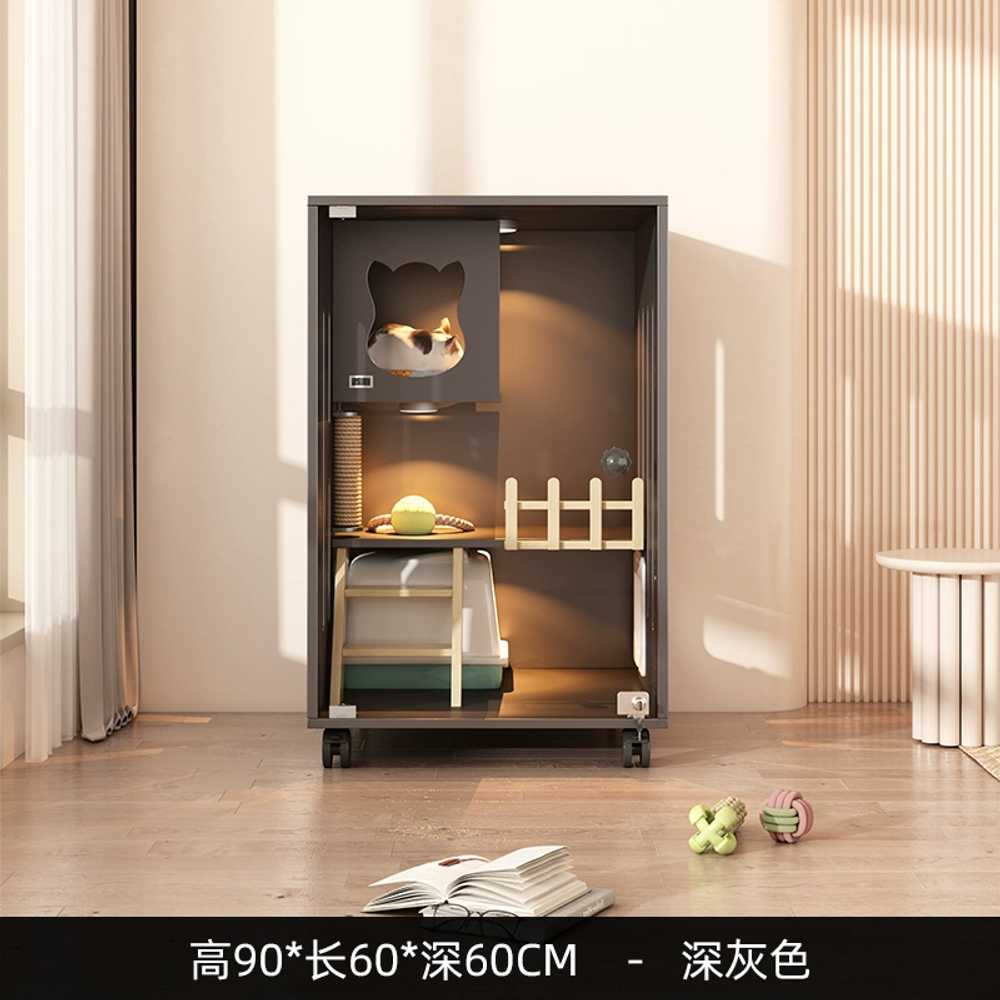 고양이 빌라 고양이호텔 숨숨집 연립빌라 선반 케이지 90x60cm 이미지 6