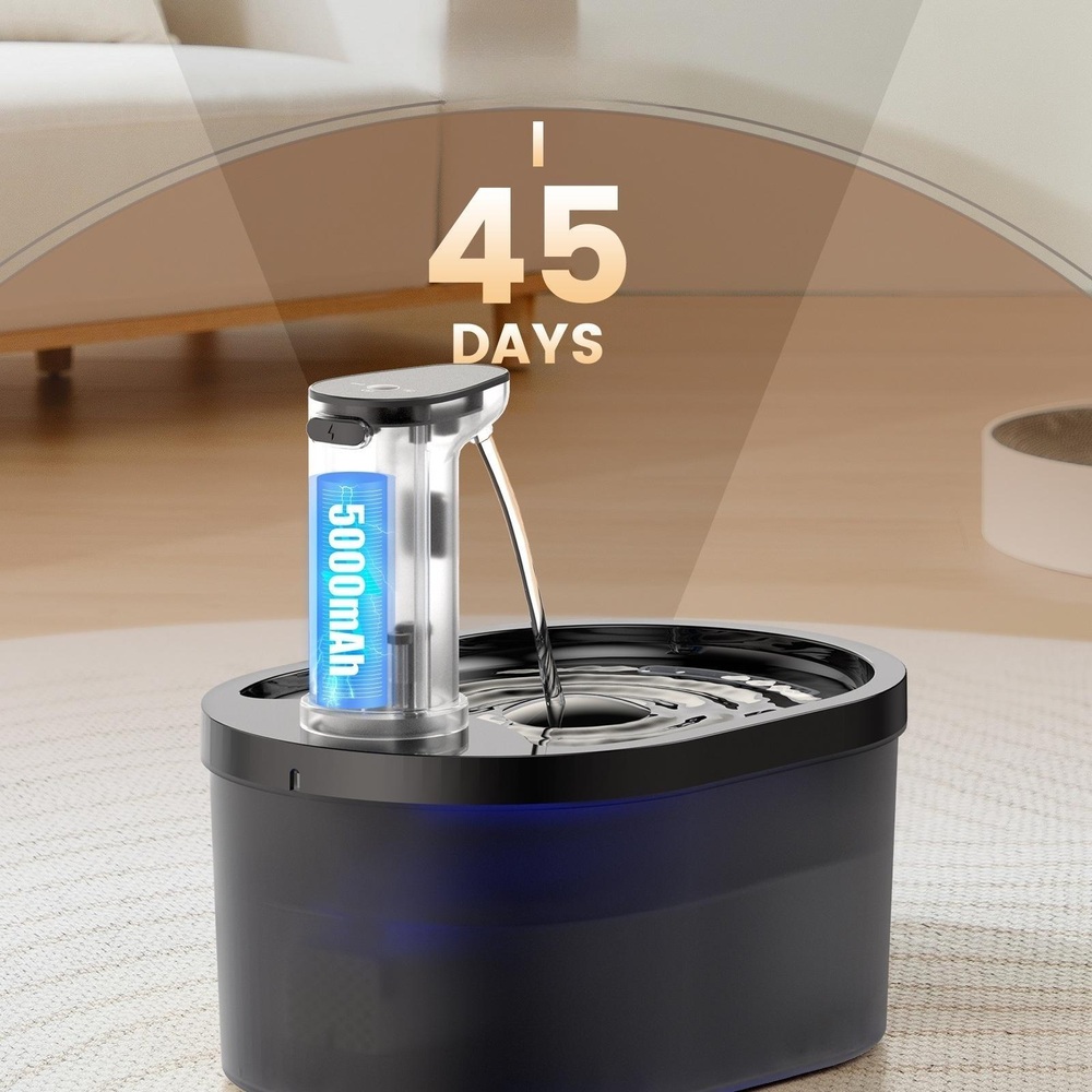 반려동물 스마트 무선 급수기 6중필터 USB 충전 자동 급수기 센서 - 상세 이미지 3