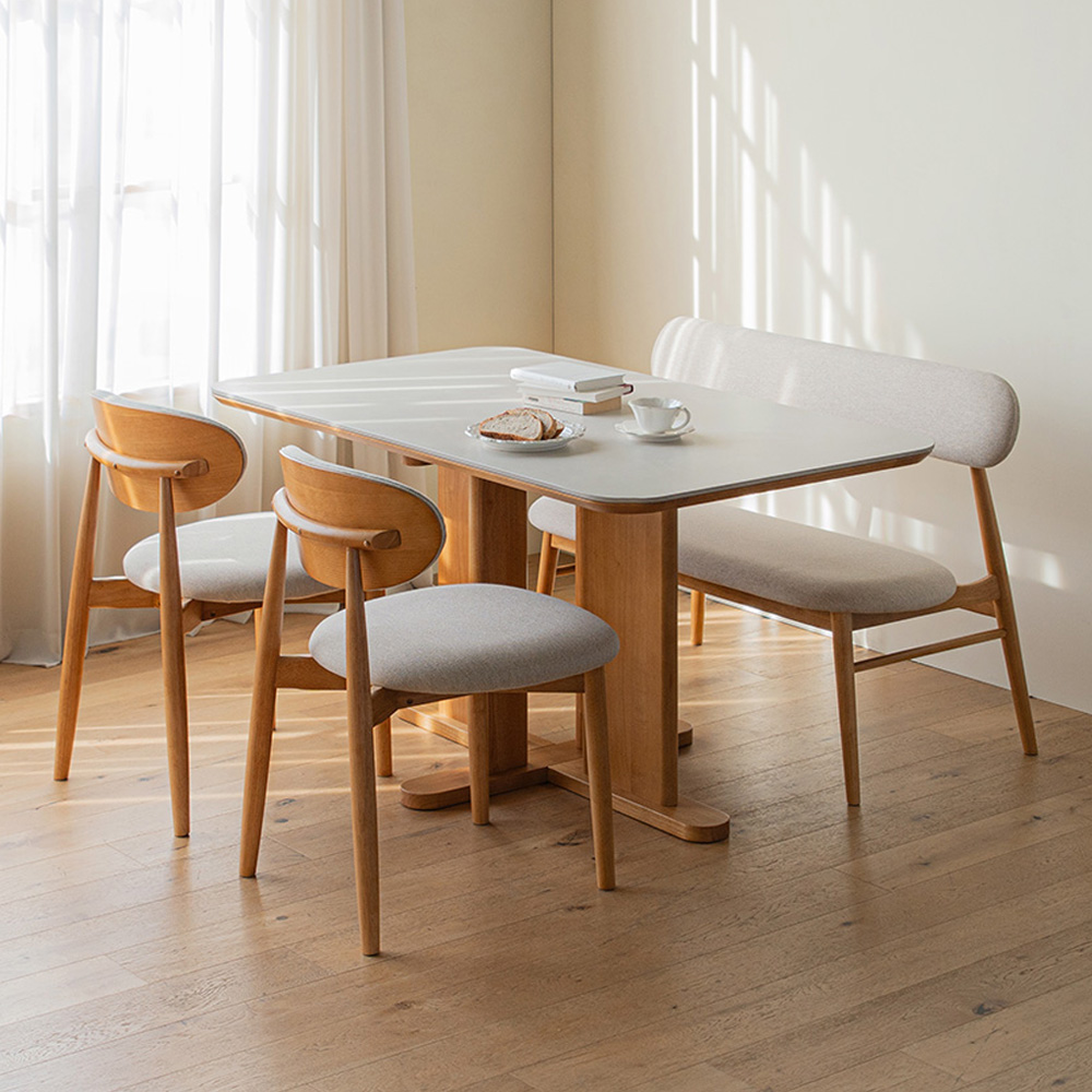 파레드 세라믹 식탁 테이블 4인용 1400 원목 사각