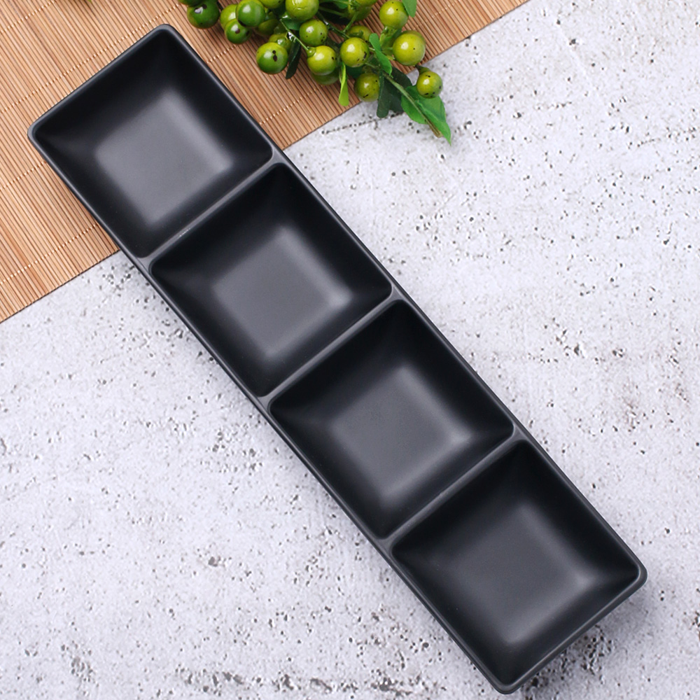 먹토 멜라민 그릇 앞 접시 나눔 반찬 중국집 식당 업소용 식기 28.5cm, 직4구 소스볼 - 상세 이미지 2