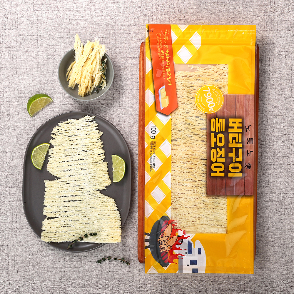 결대로 찢어먹는 촉촉한 한마리오징어(맥반석/땅콩버터/매콤핫)외 100g 1봉+1봉 - 상세 이미지 2