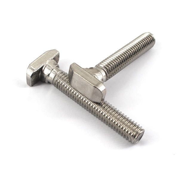 20개 M8x35mm 304 스테인리스 스틸 T-슬롯 볼트 40 시리즈 알루미늄 프로파일 T자형 나사 패스너 17.8mm 헤드 크기 : 하다고 11호