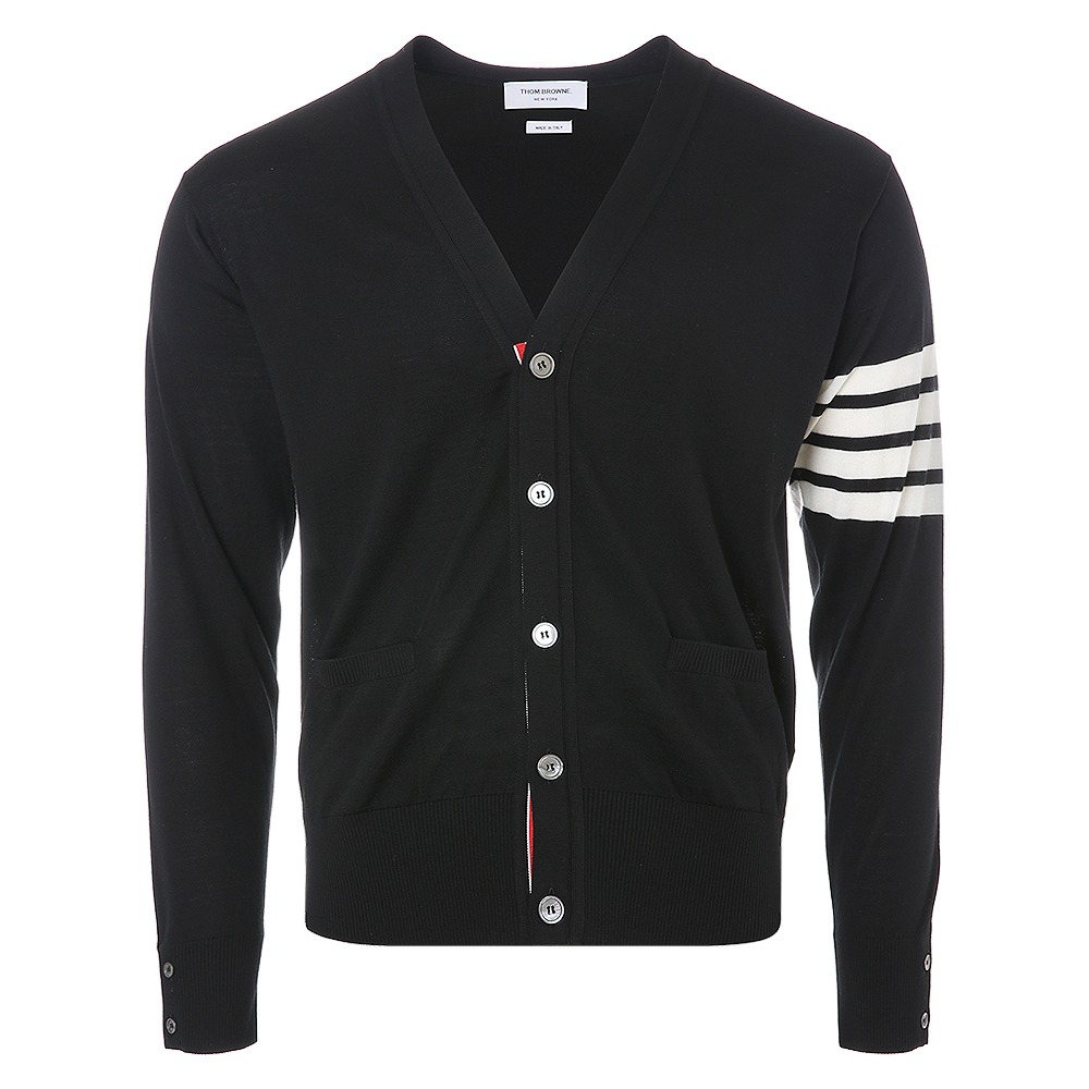톰브라운 사선완장 클래식 블랙 울 가디건 MKC002A Y1014 001 (2025 S/S) SIZE 4 - 상품 이미지