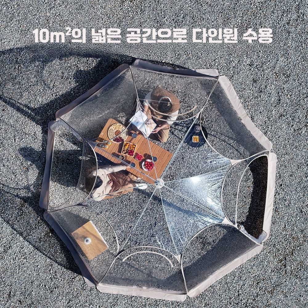 야외 투명 돔형 텐트 파노라마 버블 하우스 구형 겨울 방풍 단열 캠핑 버블 하우스+탄소강 테이블+의자4 - 상세 이미지 2