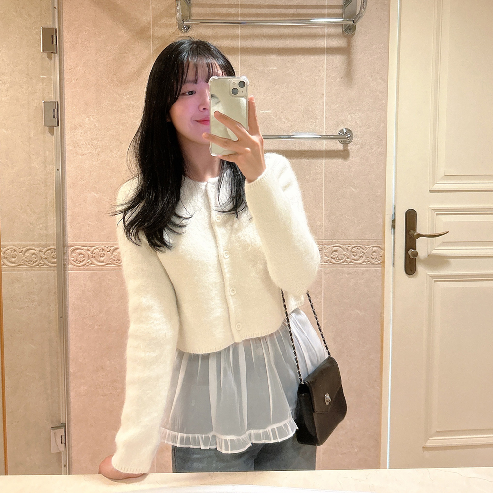 포에 프릴 숏 밴딩 시스루 쉬폰 레이어드스커트 - 상품 이미지