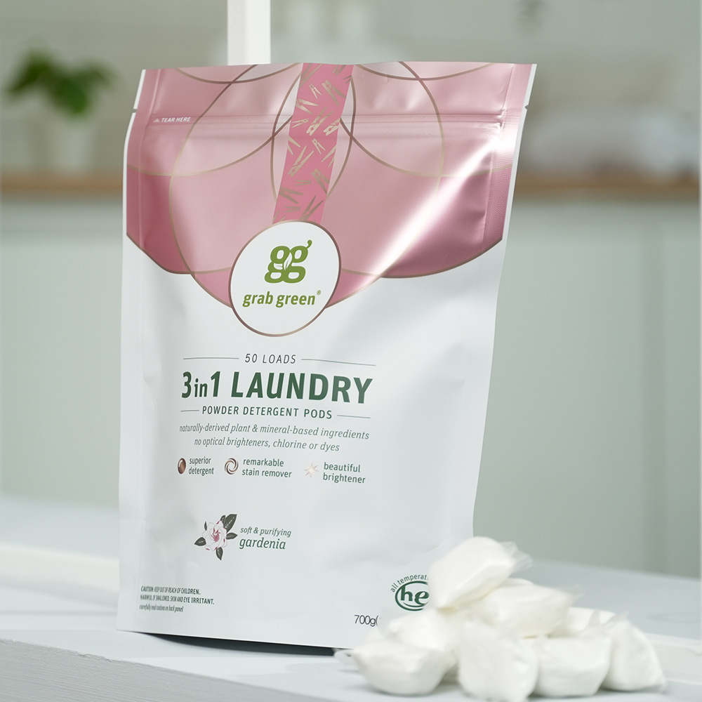 그랩그린 캡슐세제 올인원 친환경 아토피 세탁세제 50개입, 가드니아, 1개