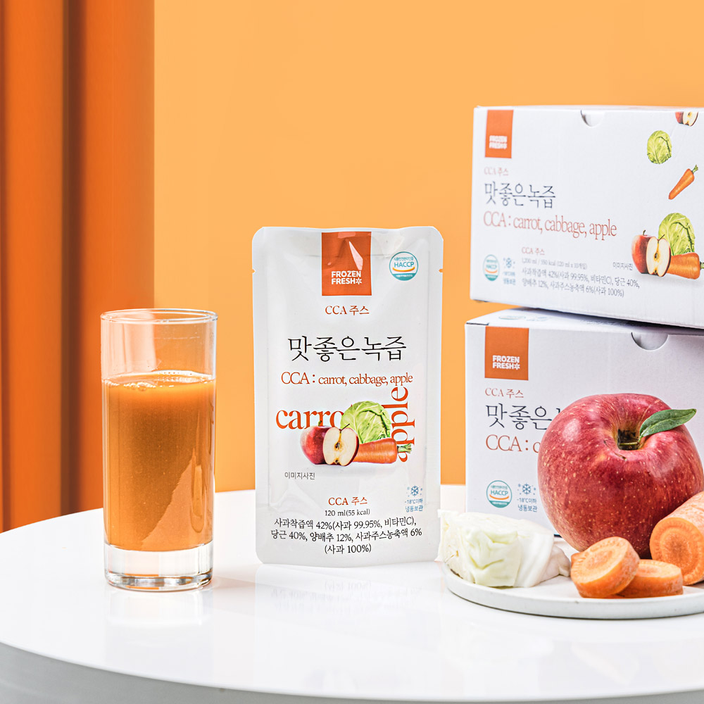 [프로즌프레시] 맛 좋은 녹즙 CCA주스 120ml 10팩 물 한방울 넣지 않은 착즙주스