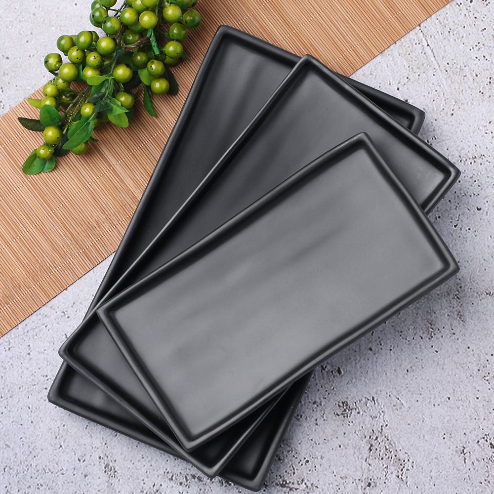먹토 멜라민 그릇 앞 접시 나눔 반찬 중국집 식당 업소용 식기 25.5cm, 퓨전 직사각접시 - 상세 이미지 3