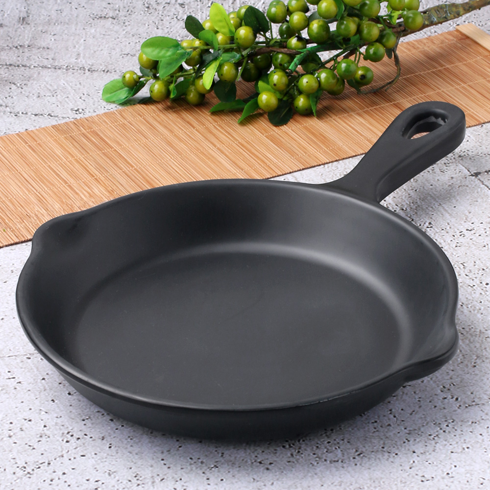 먹토 멜라민 그릇 앞 접시 나눔 반찬 중국집 식당 업소용 식기 23.5cm, 허브 손잡이접시 - 상품 이미지