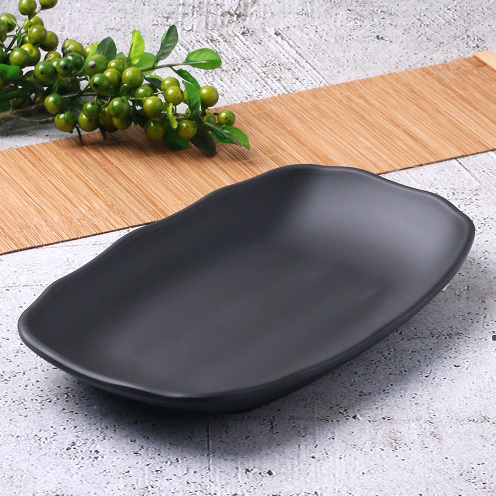 먹토 멜라민 그릇 앞 접시 나눔 반찬 중국집 식당 업소용 식기 27cm, 웰빙타원 - 상품 이미지