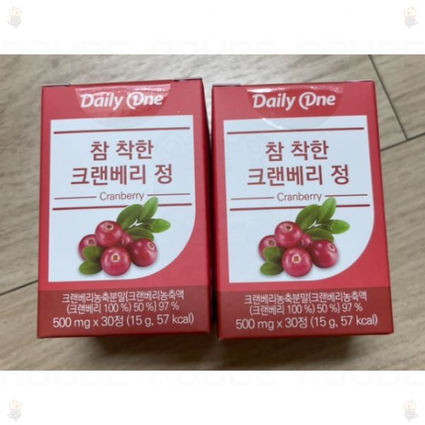 데일리원 참 착한 크랜베리 정, 30정, 2개 : 싹다모아