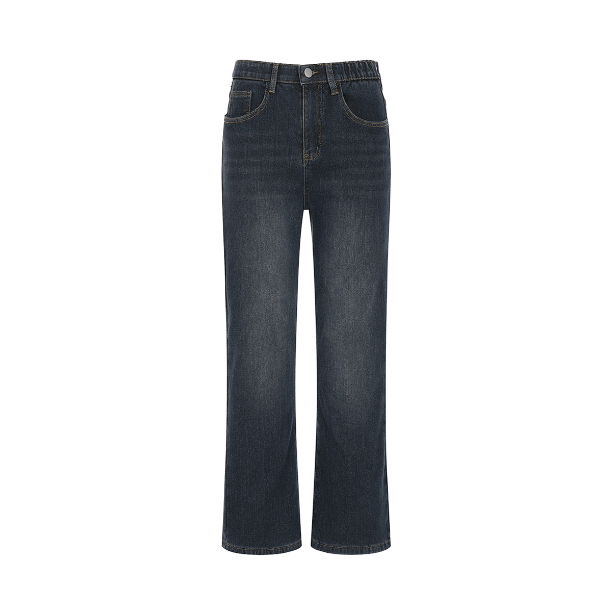 [S-XL] 예시카 히든 밴딩 세미와이드 핏 데님 YJ1DP507 - 상품 이미지