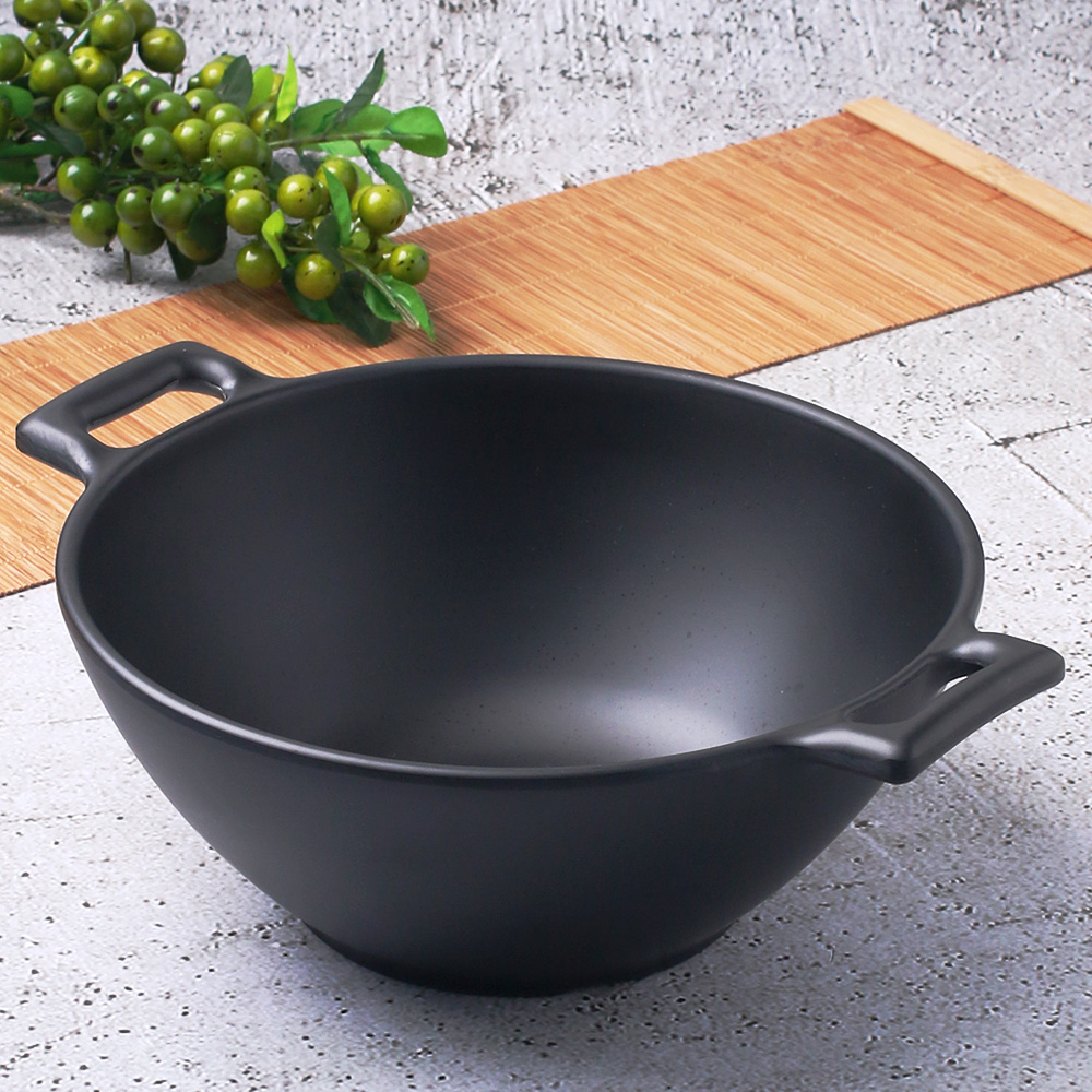 먹토 멜라민 그릇 앞 접시 나눔 반찬 중국집 식당 업소용 식기 19cm, 비타민양손볼B - 상품 이미지