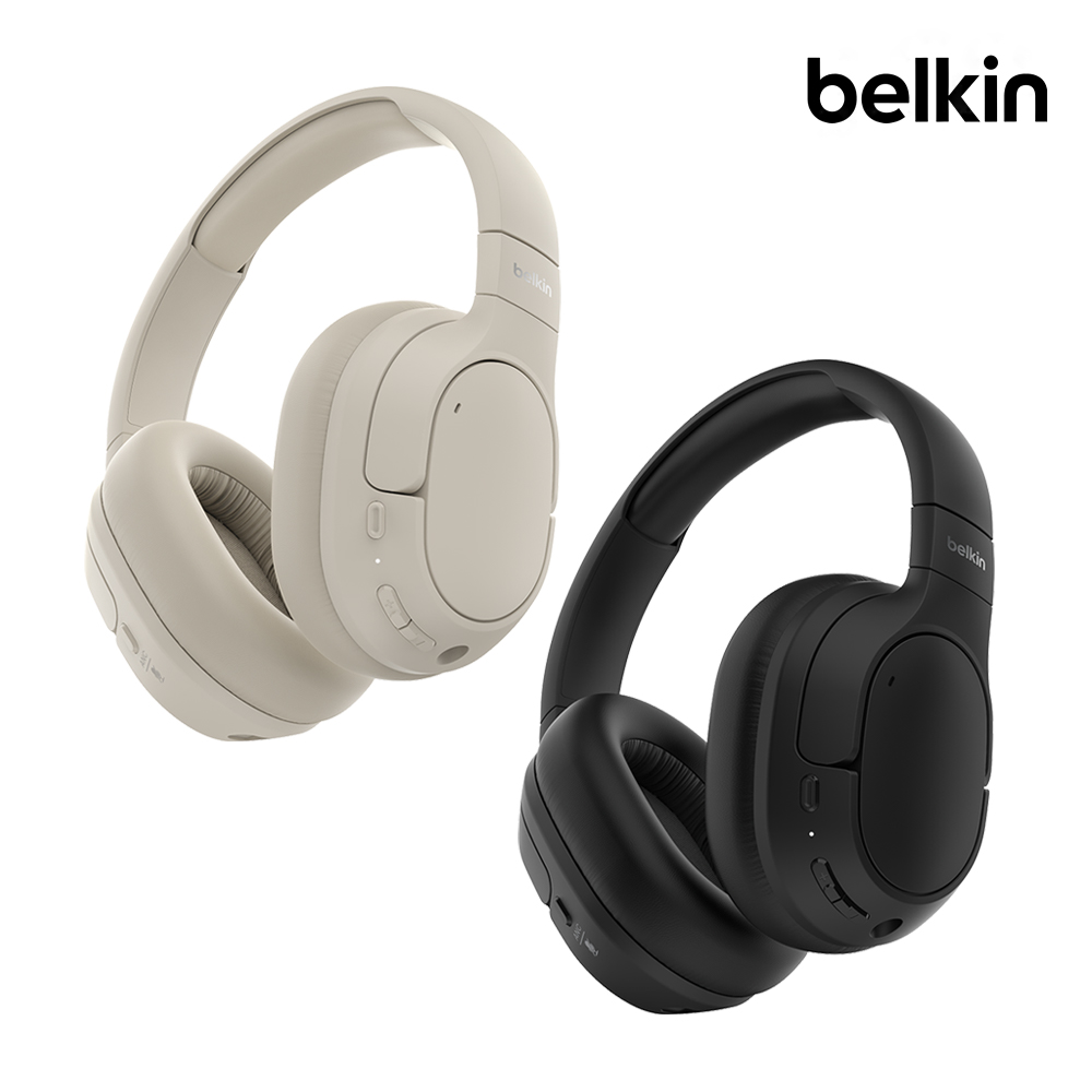 벨킨 사운드폼 아이솔레이트 노이즈캔슬링 무선 블루투스 헤드폰 AUD008 오버이어 헤드셋 ANC 지원 제품 이미지