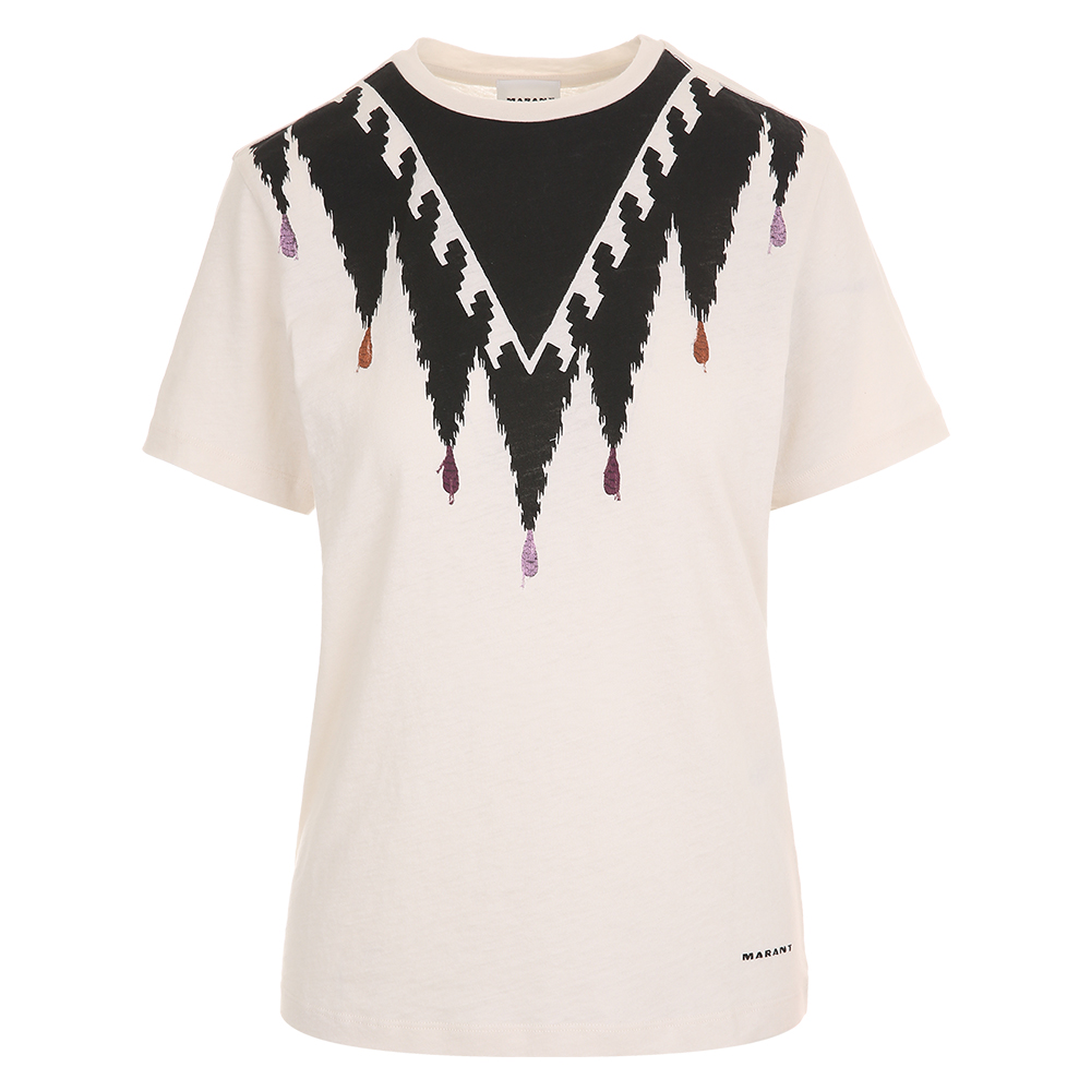 이자벨마랑 프린트 에크루 반팔티 TS0001FC C1N14E ECFB (2025 S/S) S - 상품 이미지