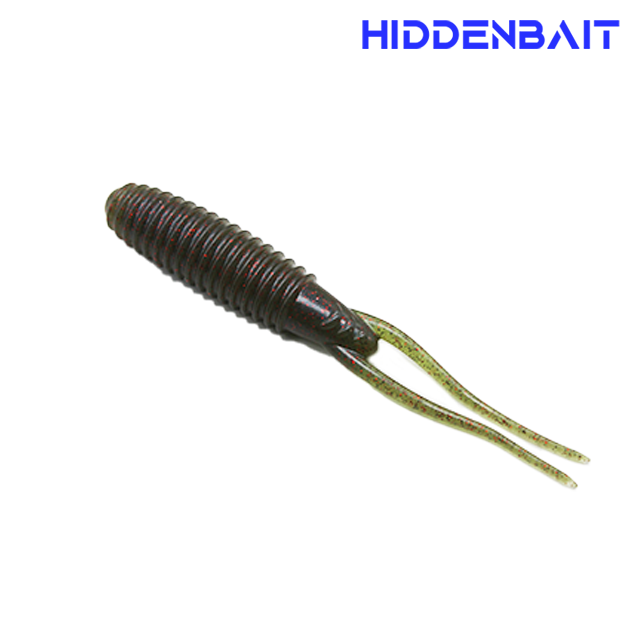 히든베이트 아르케 싱커내장형 소프트베이트 배스웜 배스낚시 H007 PUMPKIN RED, 10cm(4인치)