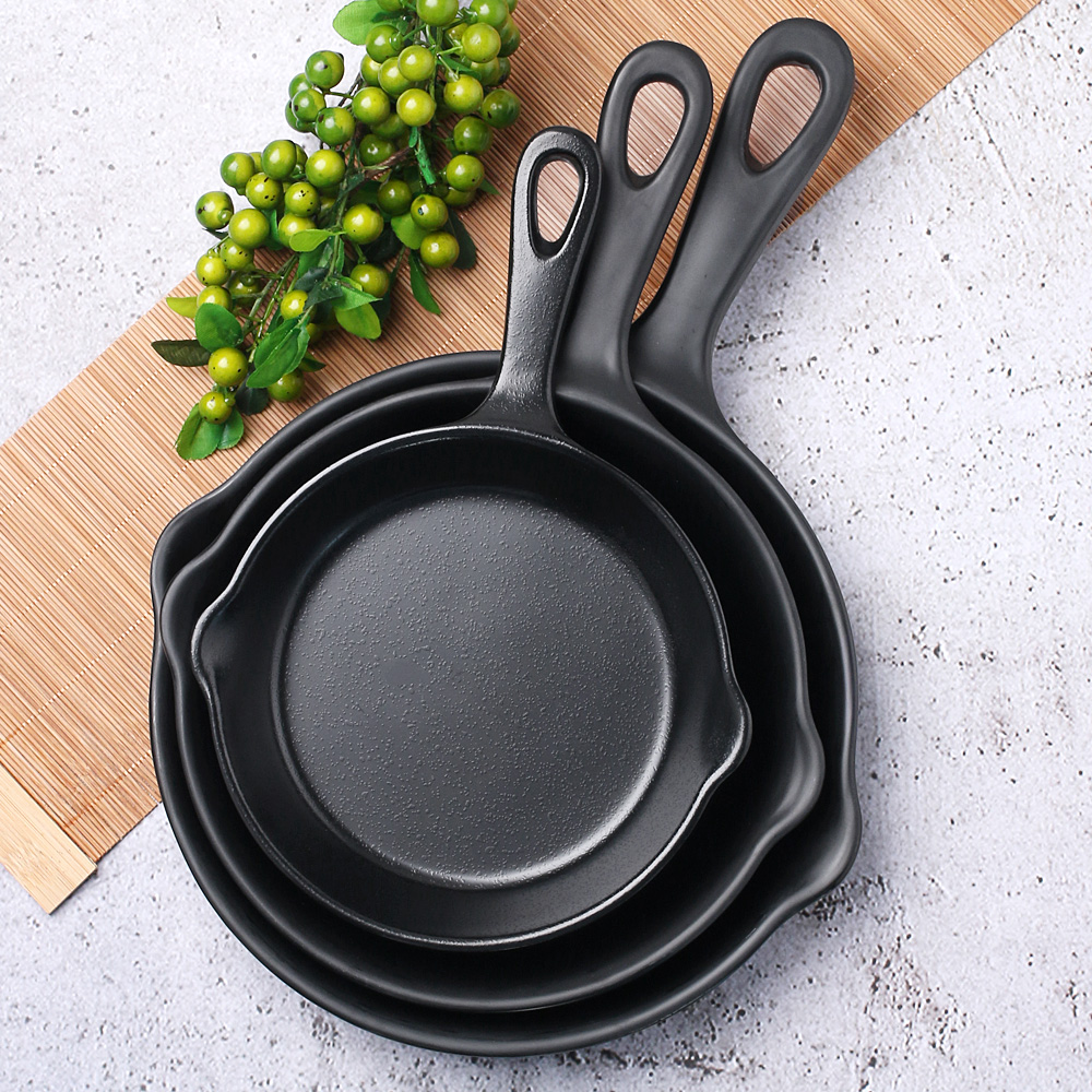 먹토 멜라민 그릇 앞 접시 나눔 반찬 중국집 식당 업소용 식기 23.5cm, 허브 손잡이접시 - 상세 이미지 3