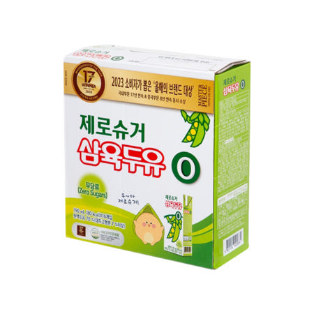 [삼육식품]삼육두유 제로슈거 190ml 32팩/무가당