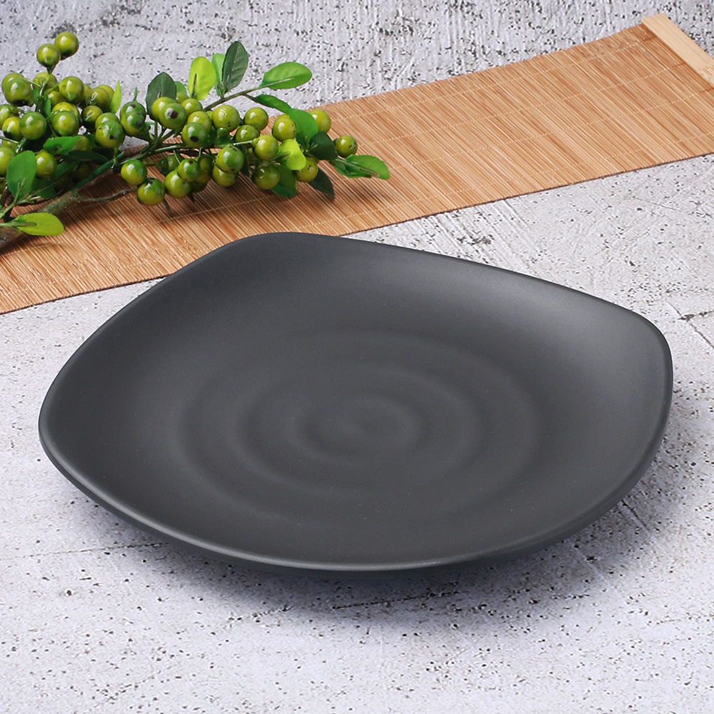 먹토 멜라민 그릇 앞 접시 나눔 반찬 중국집 식당 업소용 식기 27.5cm, 웰빙사각접시 - 상품 이미지