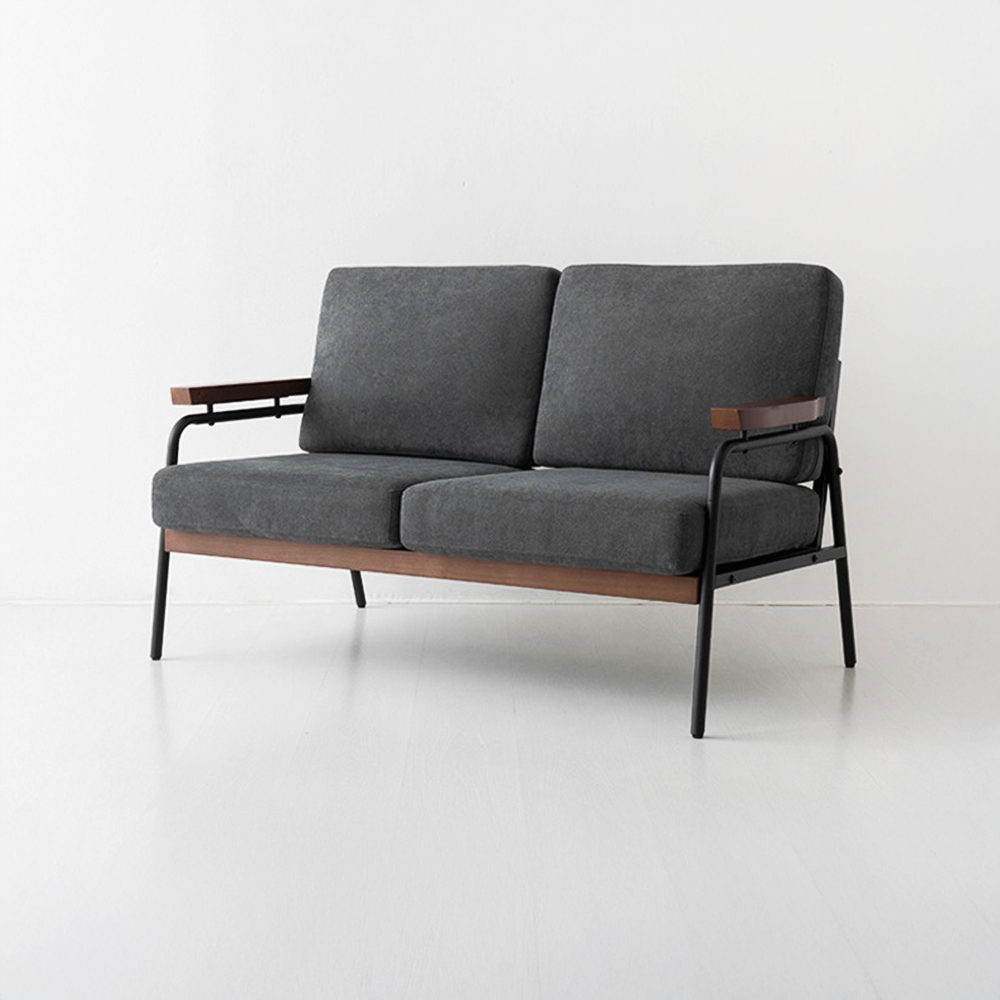 네르센 패브릭 소파 2인 T323 스툴미포함, 다크그레이 1377.4037, 2인용