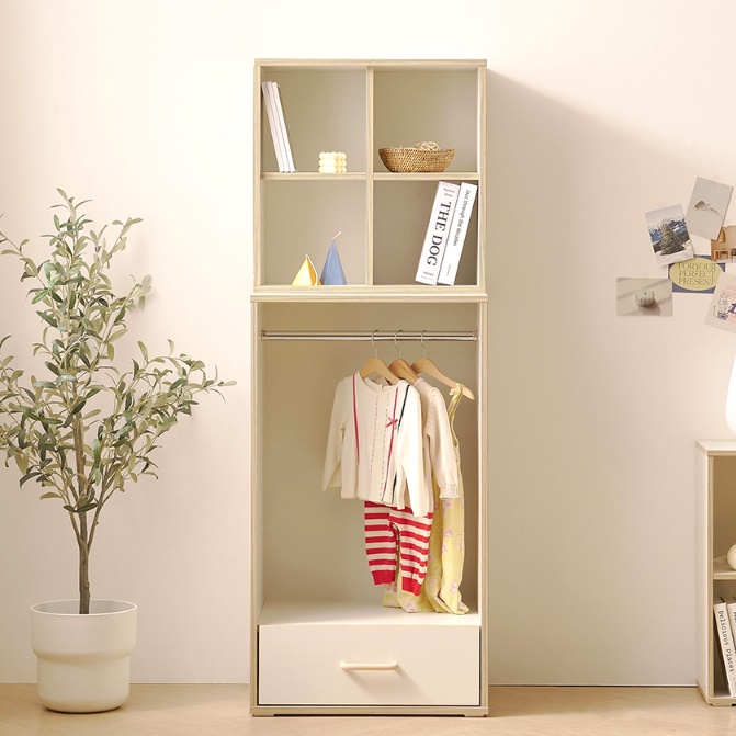 작은방 옷장 낮은 행거 옷장 주니어 장농 자취방 옷장 - 상품 이미지