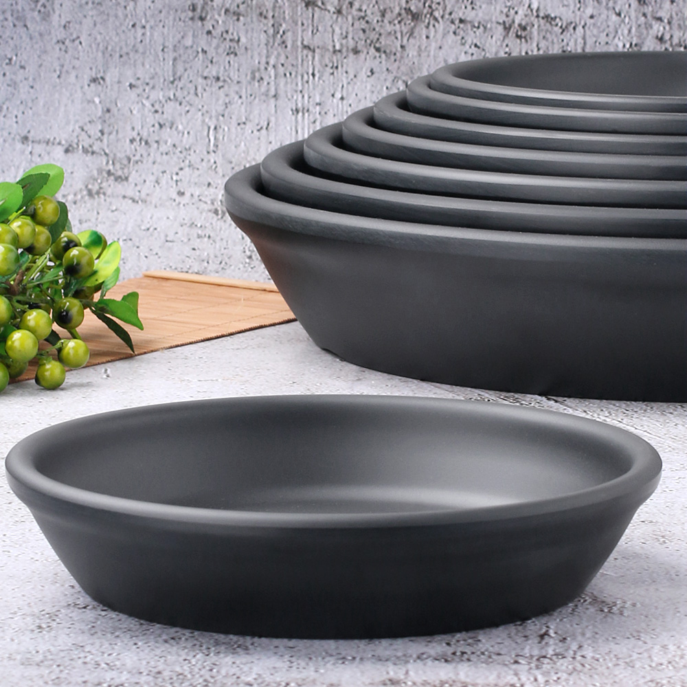 먹토 멜라민 그릇 앞 접시 나눔 반찬 중국집 식당 업소용 식기 38.8cm, 항아리 뚜껑접시 - 상세 이미지 2