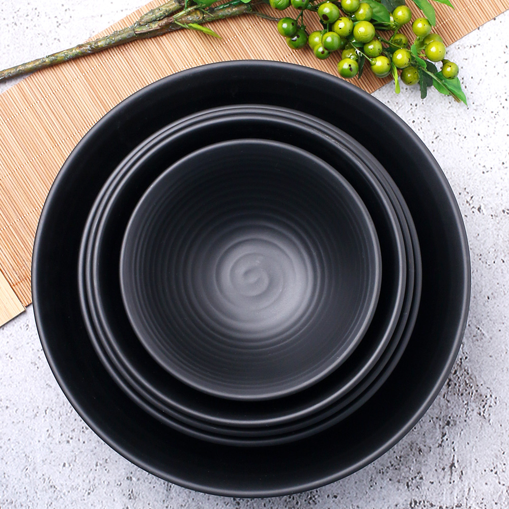 먹토 멜라민 그릇 앞 접시 나눔 반찬 중국집 식당 업소용 식기 25cm, 로하스면기 - 상세 이미지 3
