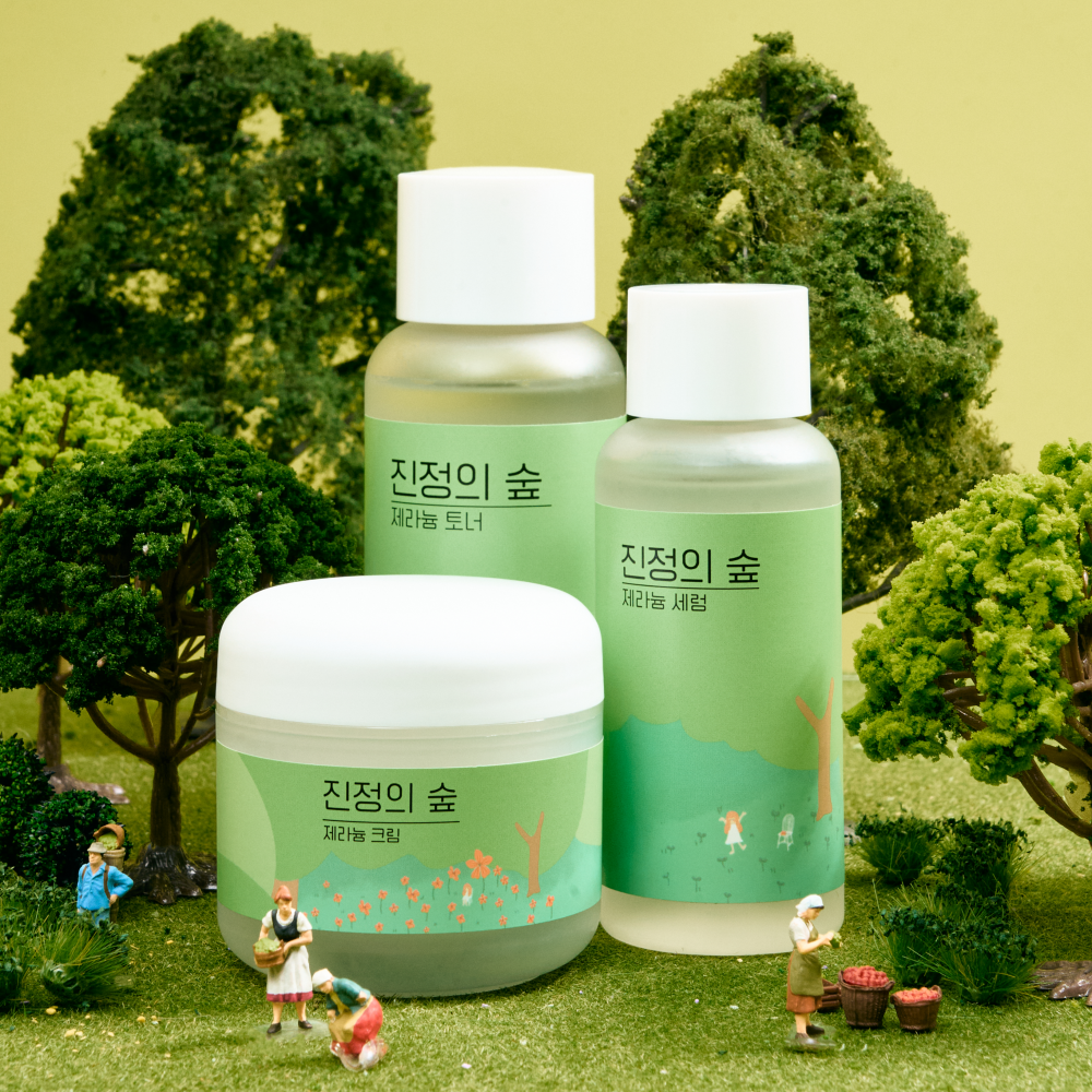 제라늄 자극 진정 토너+세럼+크림 유기농 세트 - 메인 이미지