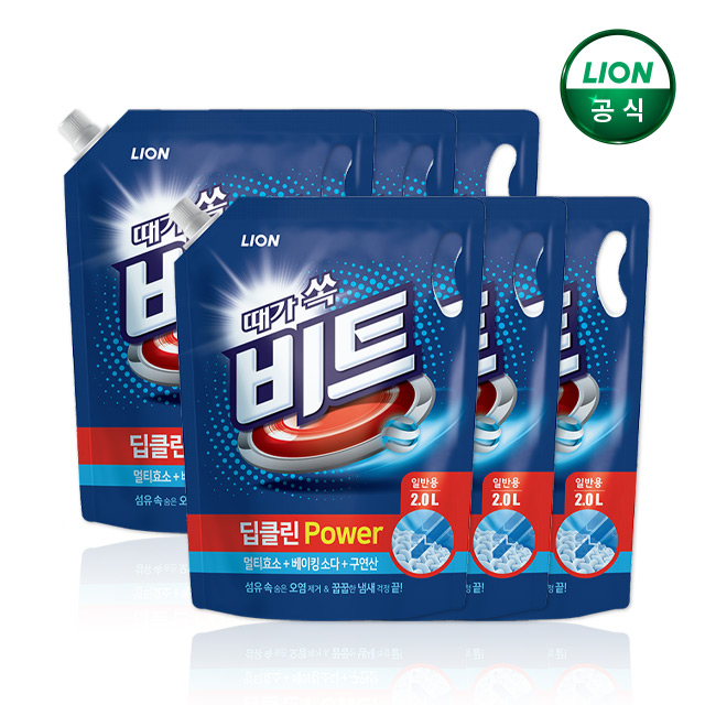비트 액체세제 딥클린 2L 리필 x 6개 / 세탁세제