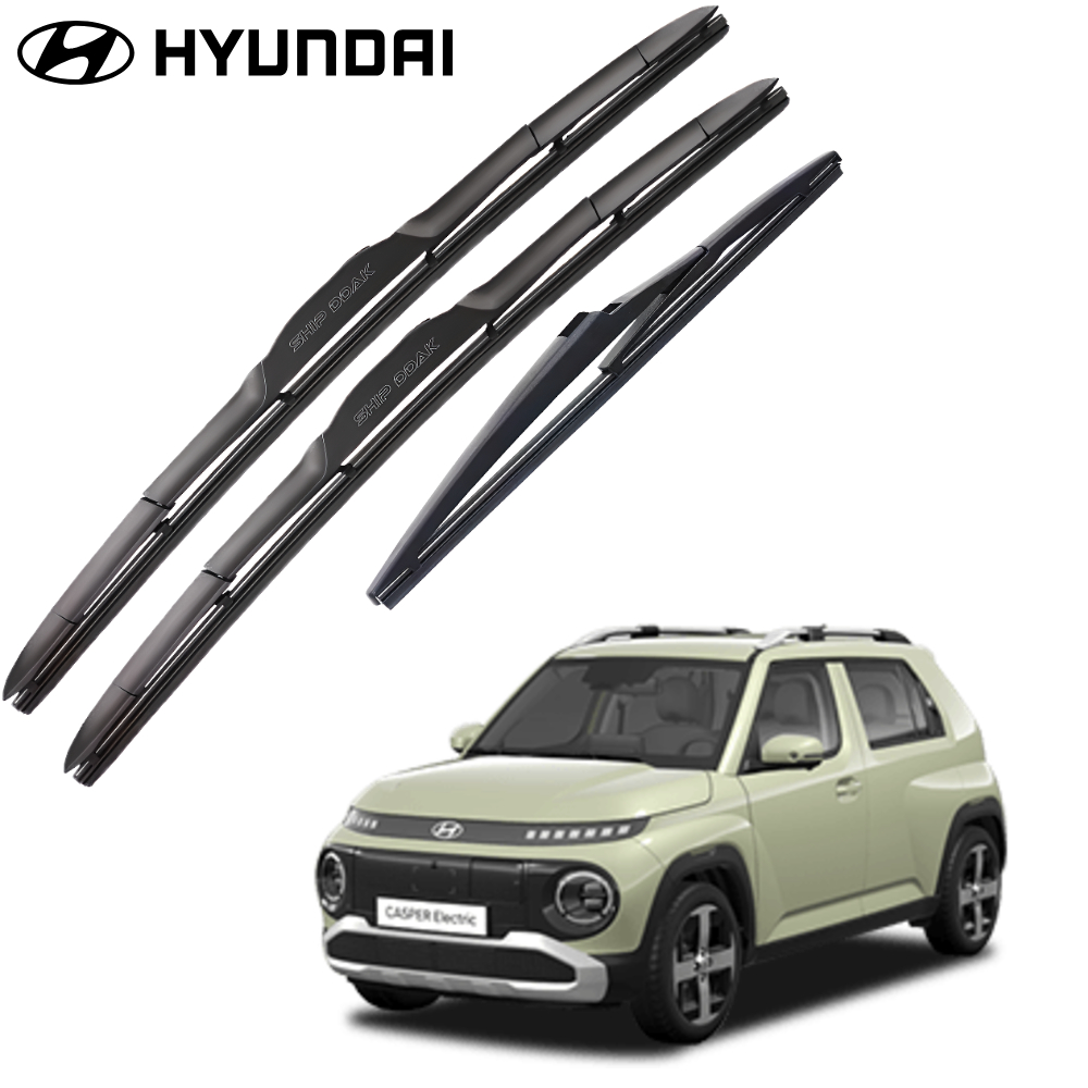 현대 캐스퍼 와이퍼 전차종 순정 호환형 전면 뒷유리 후방 리어 순정형 3개 세트 제품 이미지