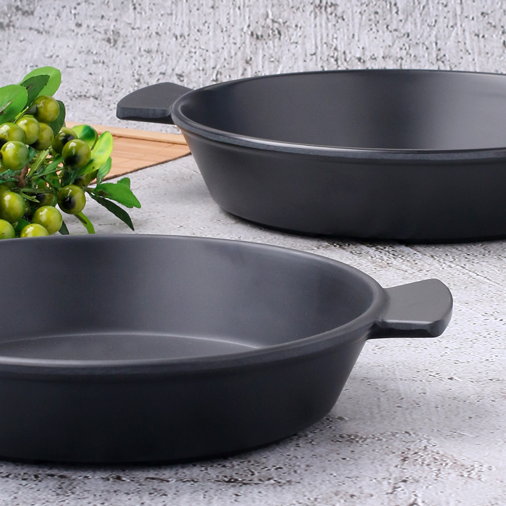 먹토 멜라민 그릇 앞 접시 나눔 반찬 중국집 식당 업소용 식기 19.5cm, 빠에야그릇 - 상세 이미지 2