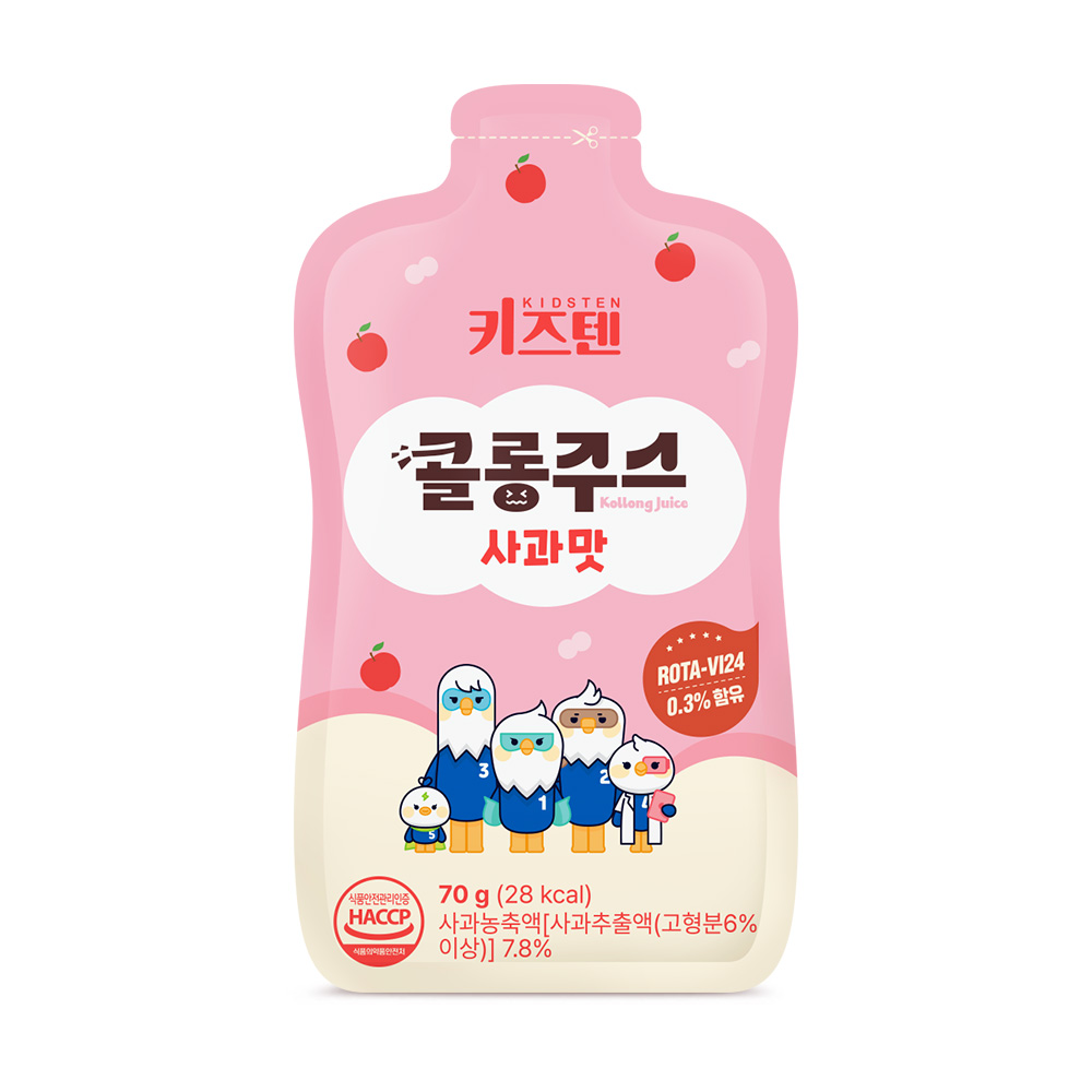 키즈텐 어린이 아기 건강 간식 과일 야채 약재 음료 콜롱 주스 사과, 70g, 30개 - 상세 이미지 2