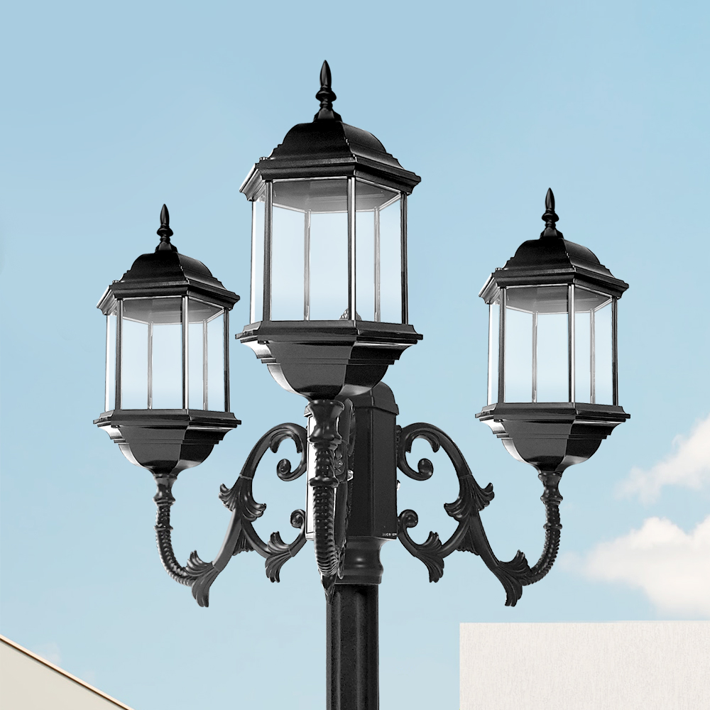 LED 전기가로등 실외등 전원주택 정원 데크 산책로 가로등 주마 육각 꽃가지 2.3m - 상세 이미지 2