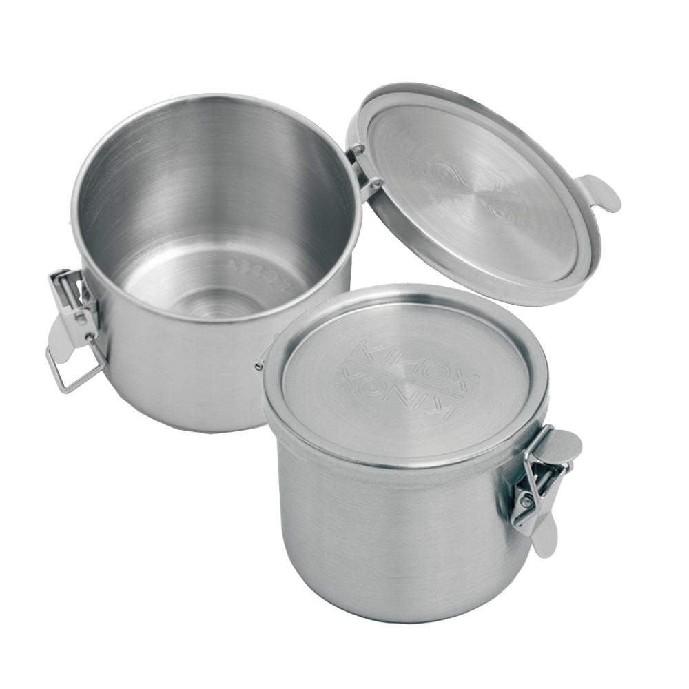 키녹스 캠핑 양념통 스텐 밀폐 용기 2개 세트 원두 휴대용 시즈닝통 소분용 캐니스터