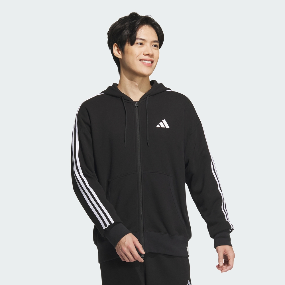 [아디다스 공식] 에센셜+ 루즈 핏 3S 프렌치 테리 풀집 후디 JW6924