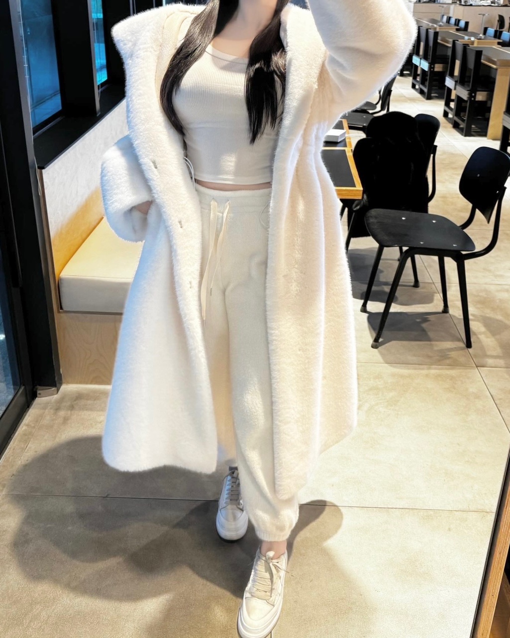 [주문폭주🔥] 베이퍼 스트링  무스탕 후드 퍼 코트 최저가 주문량미침 상세 이미지 13
