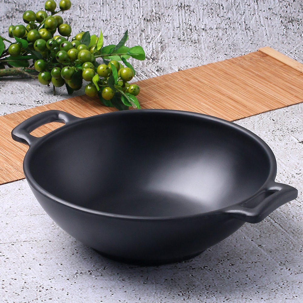 먹토 멜라민 그릇 앞 접시 나눔 반찬 중국집 식당 업소용 식기 19cm, 비타민양손볼A - 상품 이미지