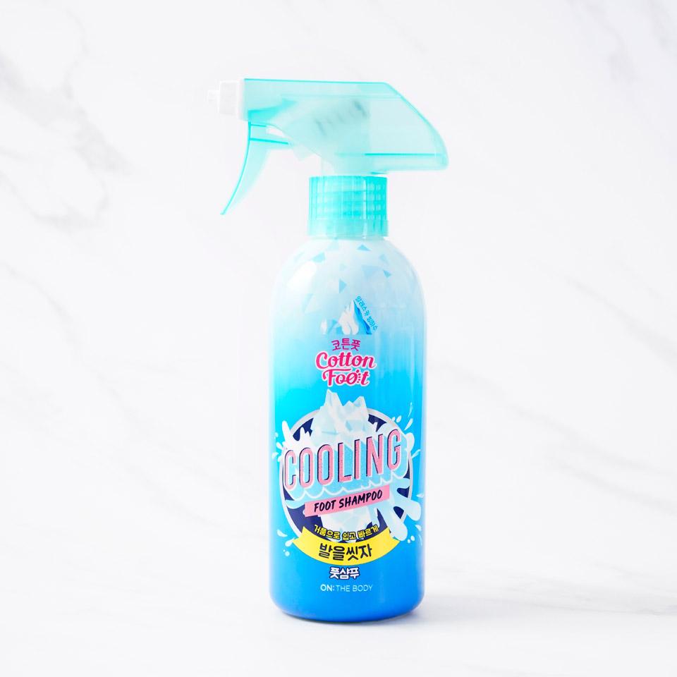 메가마트 LG 온더바디 발을씻자 코튼풋샴푸 쿨링 385mL - 메인 이미지