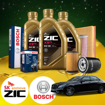 경남카 E350 W212 (M276) 가솔린 지크 X9 FS 5W30 엔진오일필터세트 7L iter