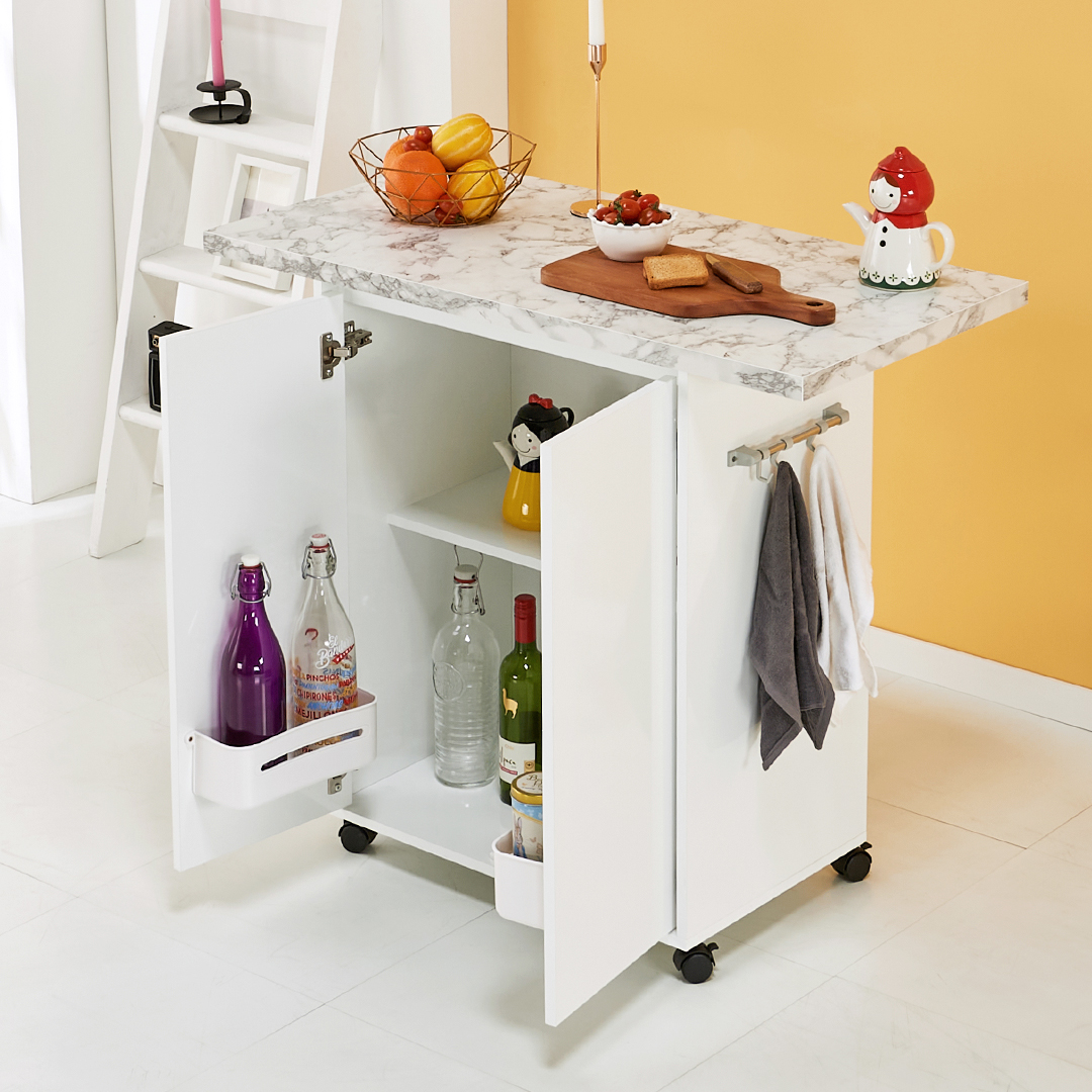 아슬리 이동식 주방수납장 홈바 900