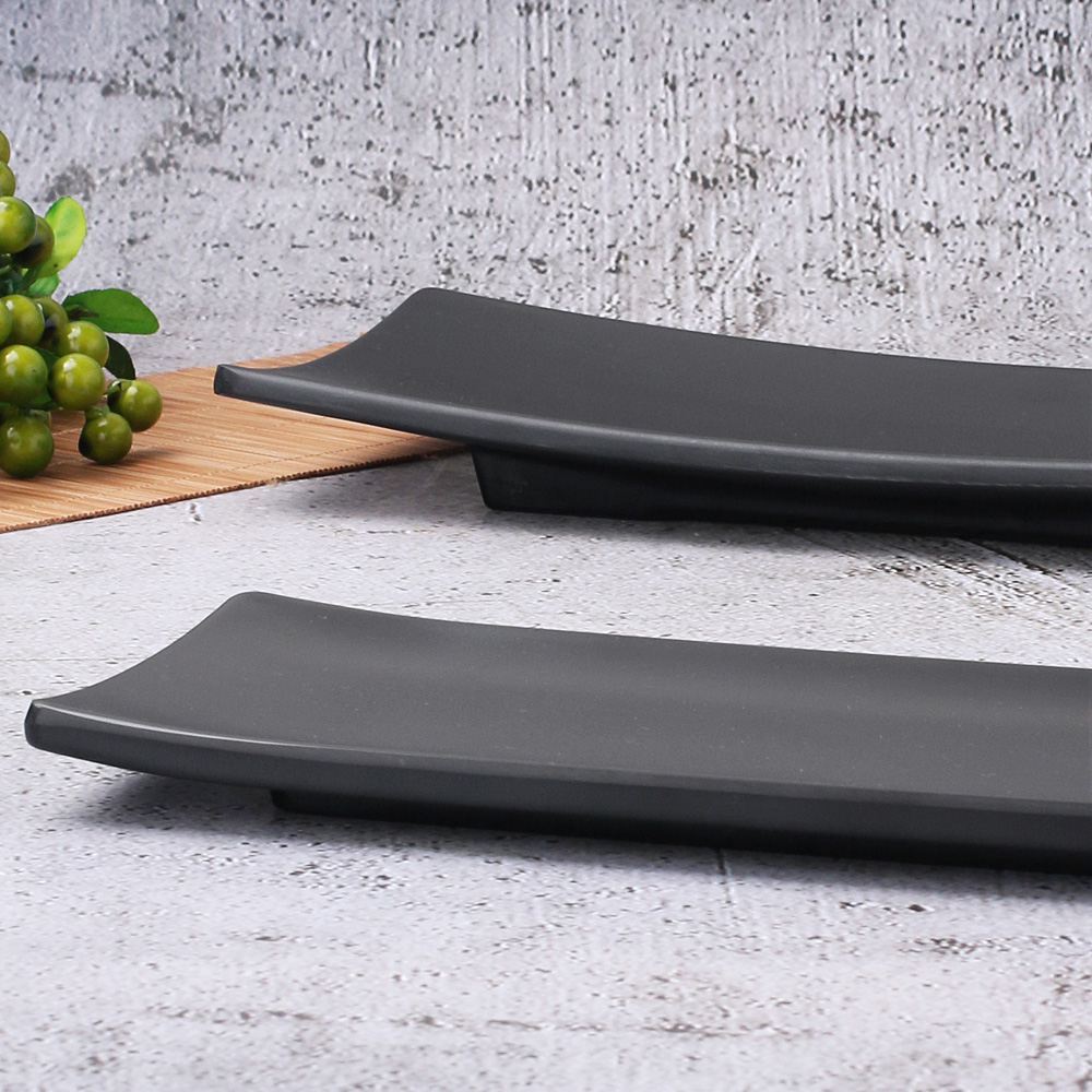 먹토 멜라민 그릇 앞 접시 나눔 반찬 중국집 식당 업소용 식기 23.5cm, 허브 손잡이접시 - 상세 이미지 2