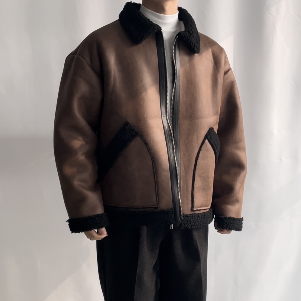 남자무스탕 스웨이드무스탕 부드러운 가죽무스탕 이미지 6