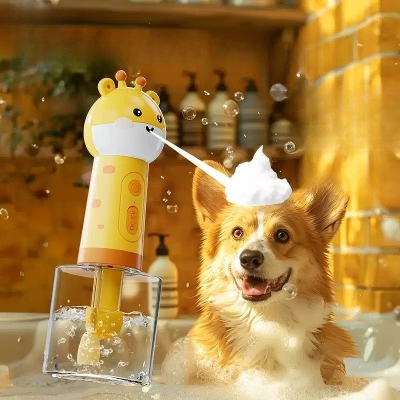 강아지 목욕 거품기 자동 고양이 반려견 자동거품기 반려동물 전동 버블 샴푸 - 상품 이미지