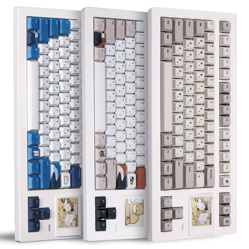 몬스타기어 위캣8 LCD 바다소금 아이 패드 폰 태블릿 유 무선 블루투스 커스텀 조약돌 키보드