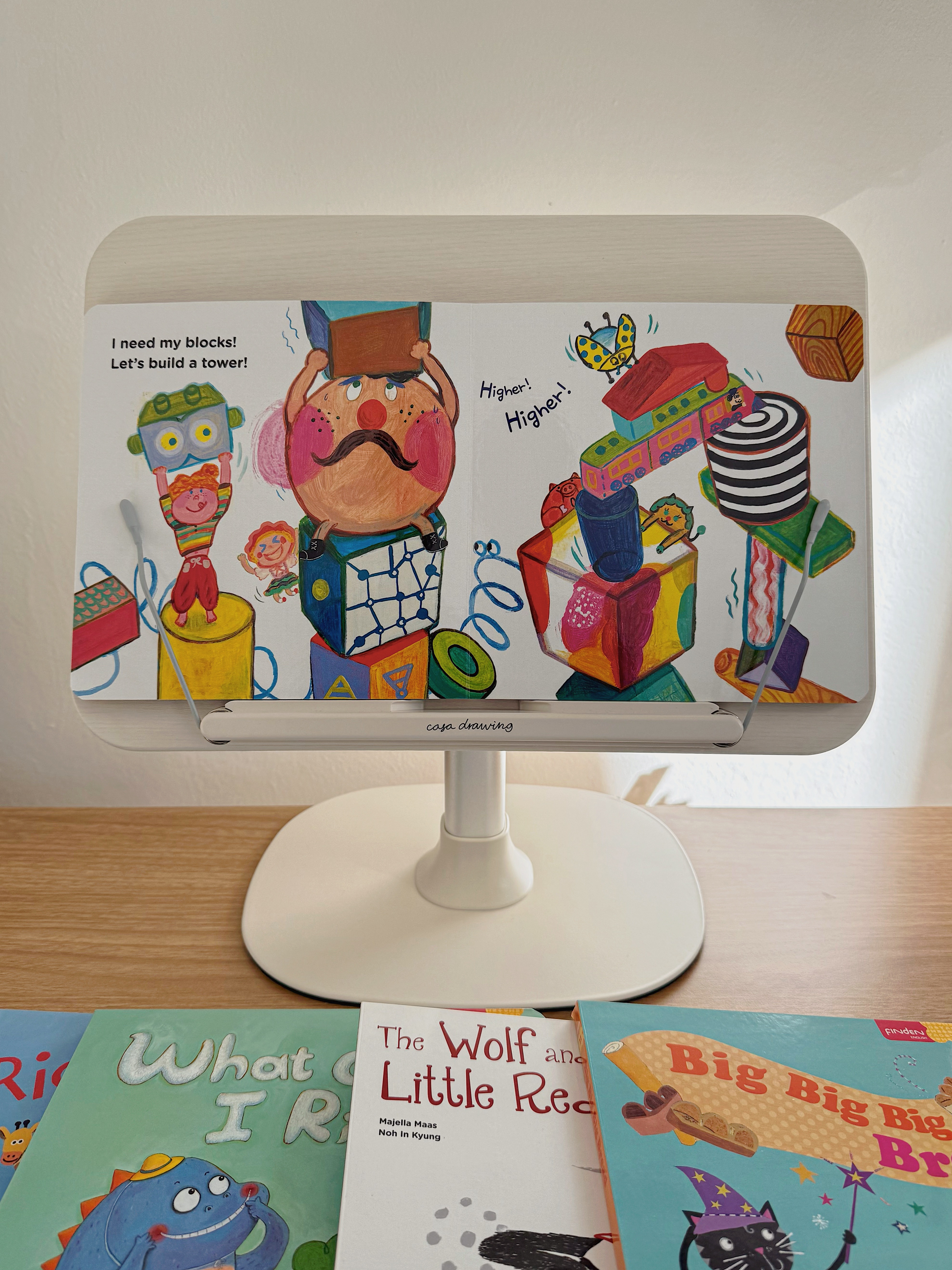 까사드로잉 유아 어린이 독서대 태블릿 책 거치대 북스탠드