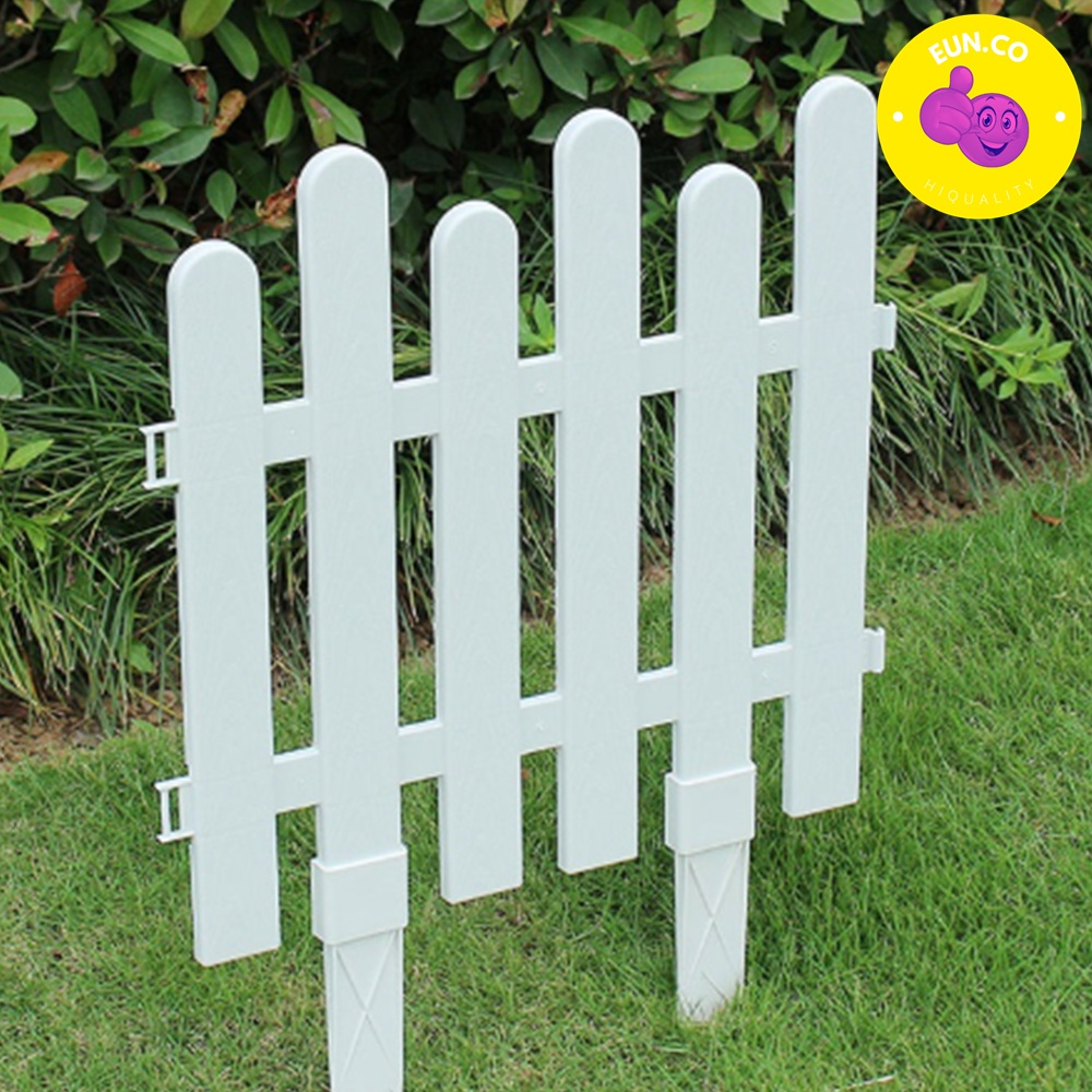 흰색 울타리 정원꾸미기 나무 꽃 잔디 홈가드닝 원예 화단