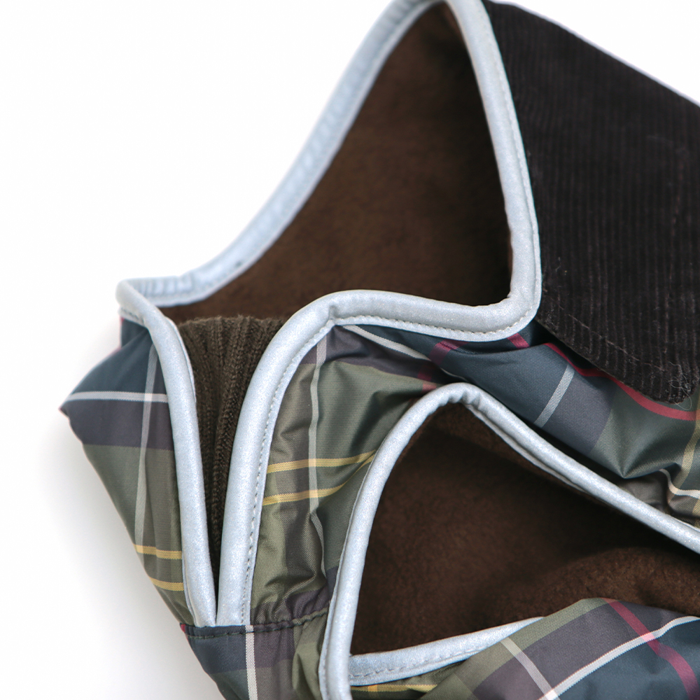 바버 강아지 방수 타탄 클래식 코트 패딩 자켓