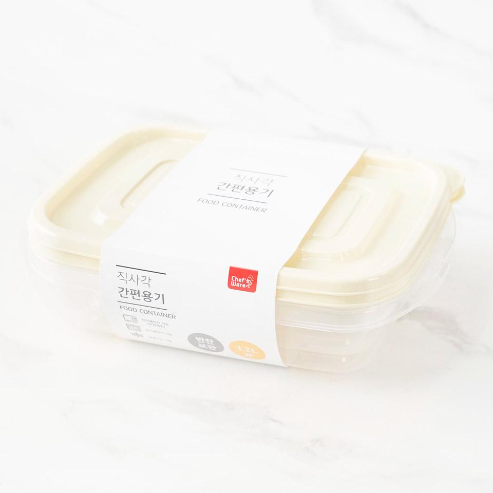메가마트 쉐프웨어 간편용기 1.2L 2P - 상세 이미지 2