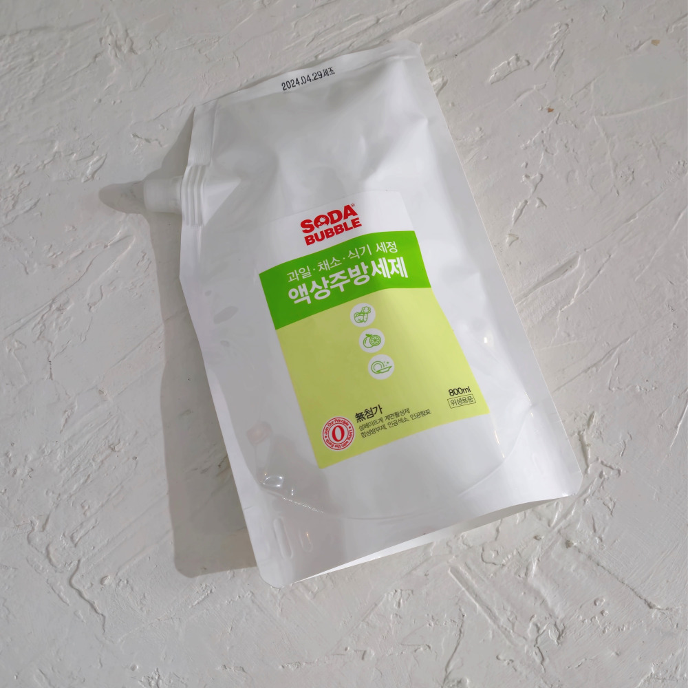 [소다버블] 1종 베이킹소다 주방세제 리필팩 800ml - 상세 이미지 4